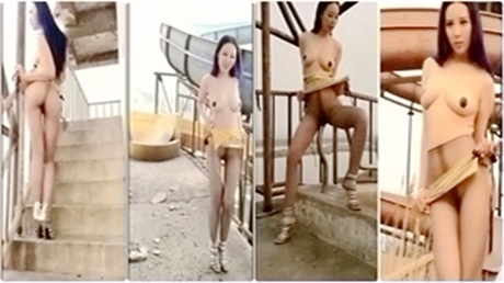 高颜值嫩模主播废气工厂全裸拍摄美乳长腿火爆性感-f2d